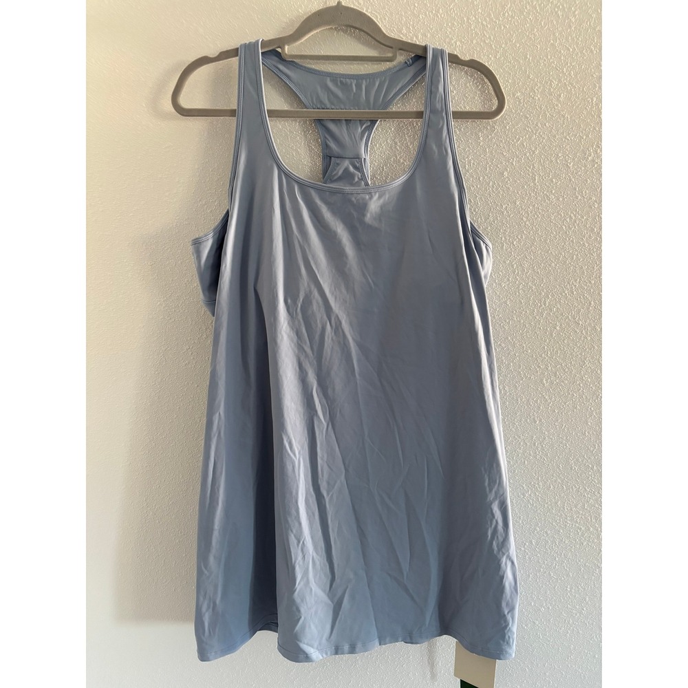 Halara U Neck Dress Womens XL Blue Cut Out Flowy Sporty Quick Dry Outdoor - Picture 3 of 6
